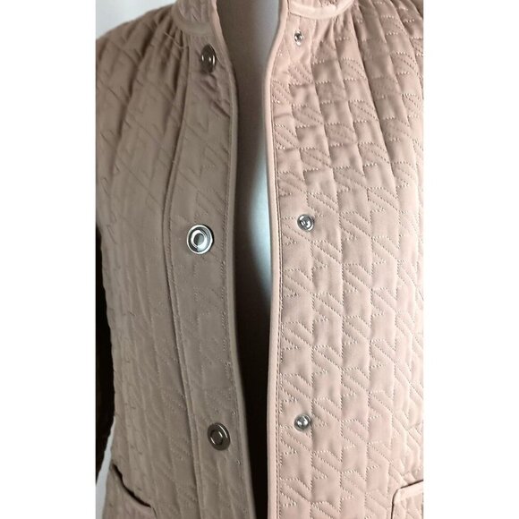 Gallery Petite Quilted Snap Jacket Mandarin Collar Size PM Excellent Cond - Picture 11 of 11